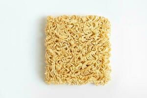 instant noodles isolated on white background photo