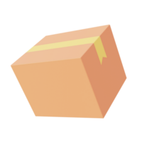 3d illustration icon of Closed Box package for UI UX web mobile app social media ads png