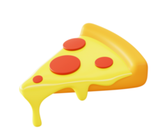 3d illustration icon of pizza fast food for UI UX web mobile app social media ads png