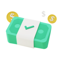 3d ilustración icono de dinero y moneda para ui ux web móvil aplicación social medios de comunicación anuncios png