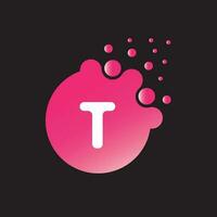 Letter T liquid and gradient Logo design vector