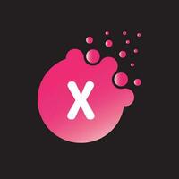 Letter X liquid and gradient Logo design vector