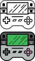 Modern game console clipart simple style vector image