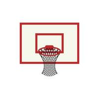basketball hoop for scoring a goal into the net element isolated on white vector