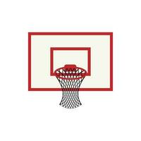 baloncesto aro para puntuación un objetivo dentro el red elemento aislado en blanco vector