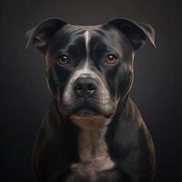 Portrait of a staffordshire terrier dog. Illustration photo