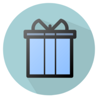 Simple design of gift box icon isolated on transparent background png