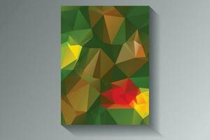 Low Poly Background Poster Design vector