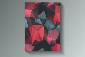 Low Poly Background Poster Design vector