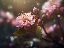 primavera flor natural antecedentes ilustración ai generativo foto