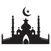 Mosque Vector Icon single, Masjid Vector Icon Illustration