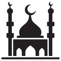 Mosque Vector Icon single, Masjid Vector Icon Illustration