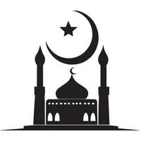 Mosque Vector Icon single, Masjid Vector Icon Illustration