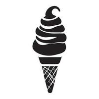 Ice Cream Vector silhouette Illustration