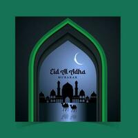 Eid al adha mubarak festival celebration background vector