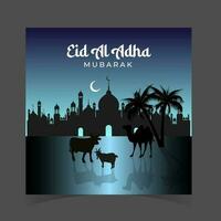 eid Alabama adha Mubarak festival celebracion antecedentes vector