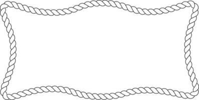 rope frame with copy space for text or design vector