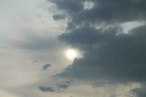 Thunderstorm texture clouds before rain on the sky photo