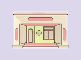 Flat Design Building Illustration vector