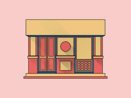 Flat Design Building Illustration vector