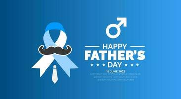 happy Father's Day background poster or banner design template celebrate in june. Father's Day background or banner with necktie, glasses, hat, and gift box. happy fathers day poster, greetings. vector