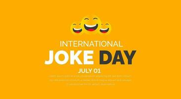 international joke day background or banner design template. vector