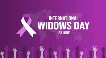 International Widows Day background or banner design template.International Widows Day background or banner design template. vector