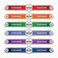 Scoreboard collection with circle element vector