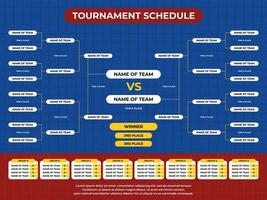 Complete tournament schedule from group to champion vector