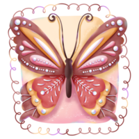 magnifique capricieux papillon illustration png