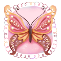 hermosa caprichoso mariposa ilustración png