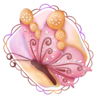 Beautiful Whimsical Butterfly Illustration png