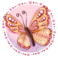 hermosa caprichoso mariposa ilustración png