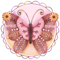 bellissimo capriccioso farfalla illustrazione png