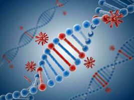 DNA structure and virus photo