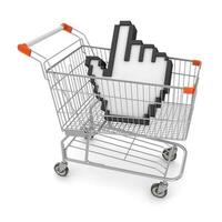 Hand Cursor in Shopping Cart photo