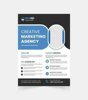 Corporate business digital marketing flyer design template a4 vector