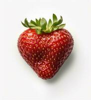 Strawberry berry isolated on white. Illustration AI Generative photo