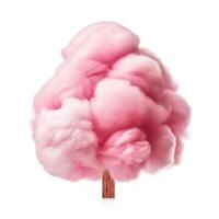 Pink Cotton Candy Isolated. Illustration AI Generative photo