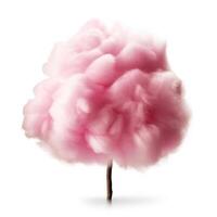 Pink Cotton Candy Isolated. Illustration AI Generative photo