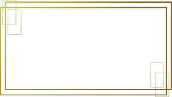 Simple frame border with luxurious gold color vector