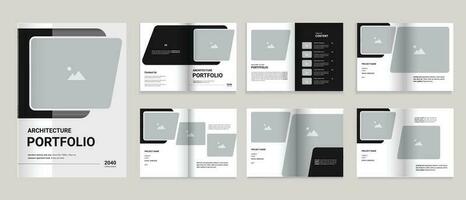 Modern Architecture or interior real estate portfolio design template vector