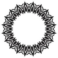 Mandala frame with abstract floral ornament vector