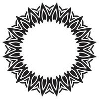 Mandala frame with abstract floral ornament vector