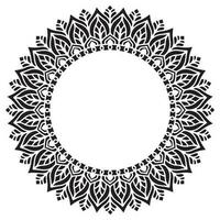 Mandala frame with abstract floral ornament vector