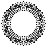 Mandala frame with abstract floral ornament vector