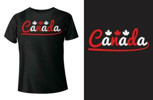 Canada motivational quotes typography t shirt design and vector-template vector