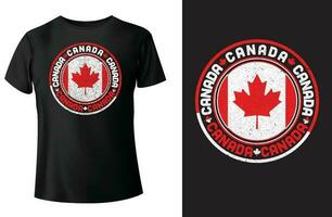 Canadá tipografía camiseta diseño y vector. vector
