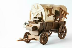 Western Wagon Model made of wood photo