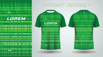 verde amarillo camisa fútbol fútbol americano deporte jersey modelo diseño Bosquejo vector